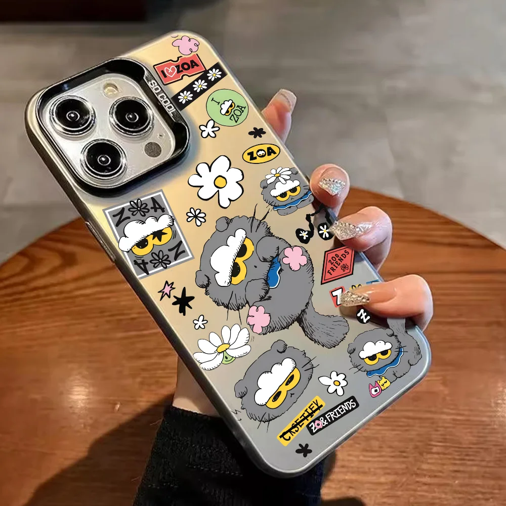 Kawaii Fashion TPU Silver Laser Soft Phone Case