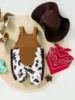 Baby Set Three Piece Children's Summer Rompers Kids Fashion Western Denim Clothing with Hat 0-12 Months Baby Boy Clothing 1