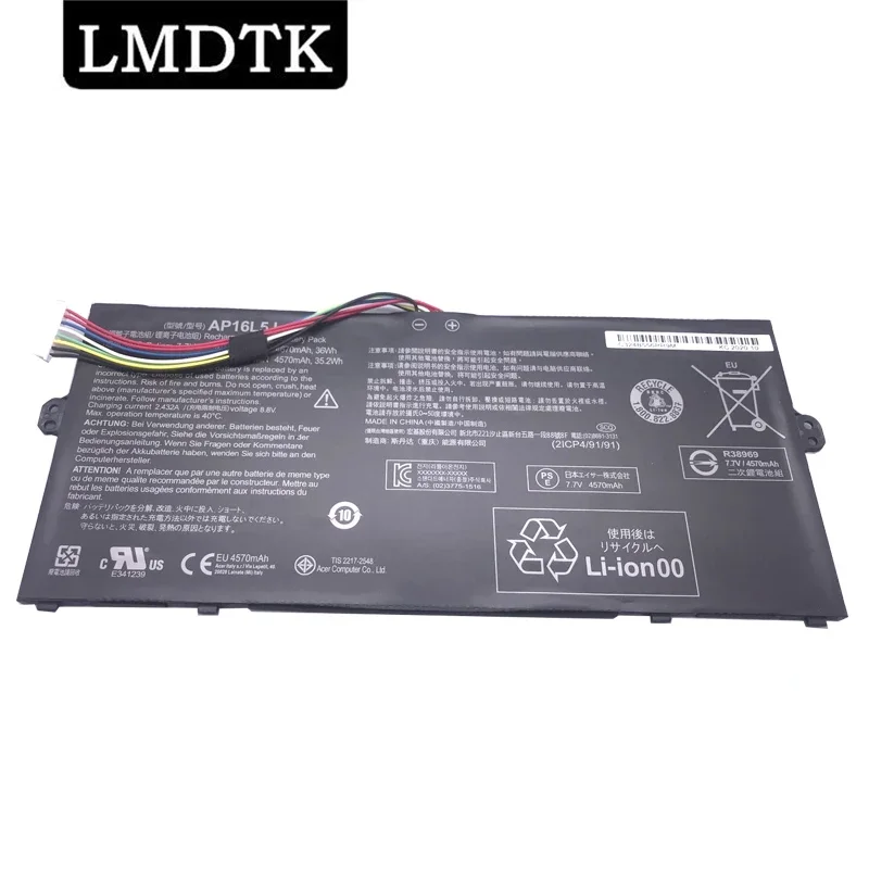 

LMDTK New AP16L5J Laptop Battery For Acer Aspire Swift 5 SF514-52T Spin 1 SP111-32N 2ICP4/91/91 36Wh