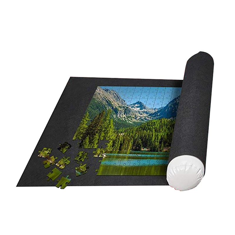 

Baby Toys Puzzle Mat Jigsaw Roll Felt Mat Playmat Puzzles Blanket for Up To Puzzle Accessories Portable Travel Storage Bag