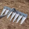 Gardening Hoe Weeding Rake Steel Farm Tool Grasping Raking Level Loosen Soil Harrow Clean Leaves Collect Weeds Agricultural Tool 3