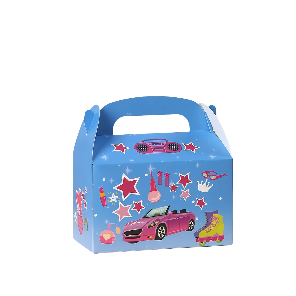 Princess pink blue gift wrapping bags, luxury designer kids party boxes, birthday candy... - SKU KPB01133 - UGI Packaging