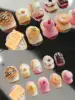 1 DIY mini ultra light clay resin gypsum drip glue food toy mini bread biscuit cookie nail art mini food toy mold 5