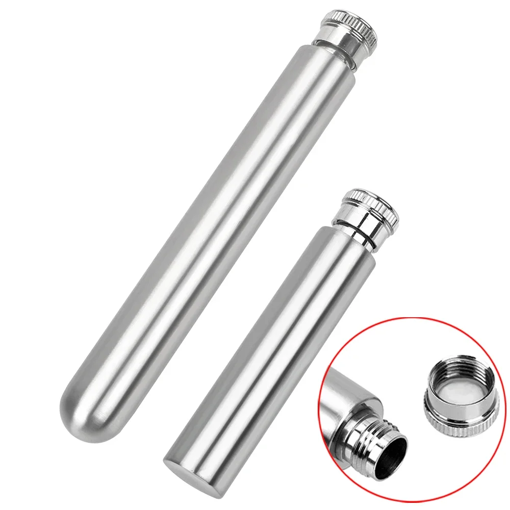 

Mini Tubular Wine Hip Flask Stainless Steel Alcohol Bottle Whisky Pot 1/1.5/5 OZ Rust-proof Hip Flask Groomsmen Gifts