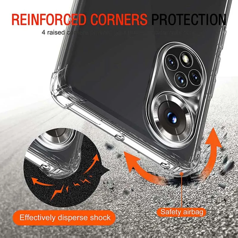 Thick Shockproof Soft Silicone Clear Phone Case Cover