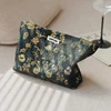 Women's Makeup Bag Noble Printed Gold Flowers Large Capacity Lipstick Air Cushion Storage Bag Portable Travel Toiletry Bag