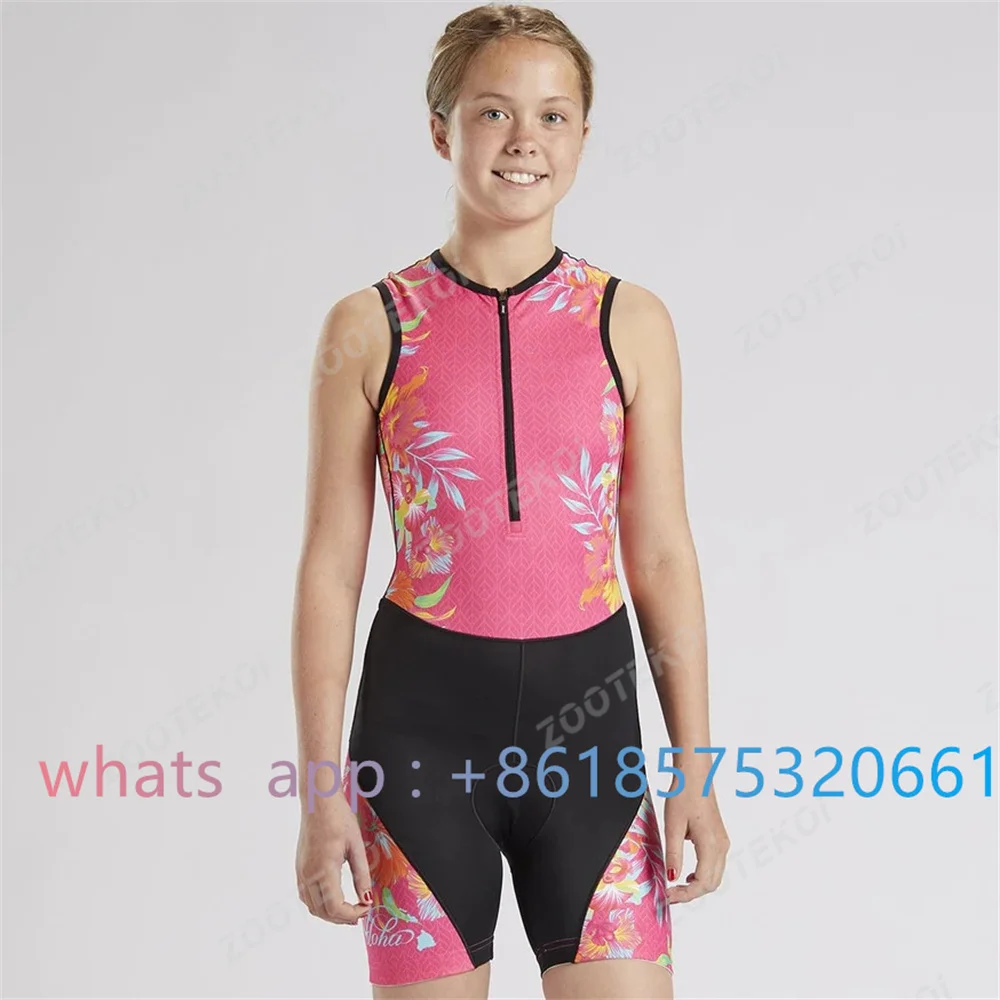 Swim Bike Bike Run App Zootekoi New Children's Cycling Jumpsuit