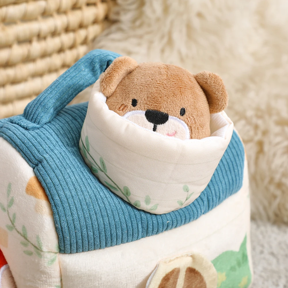 Montessori Sensory Busy Box – Soft Farm Animal Toy & Finger Exercise Game for Kids