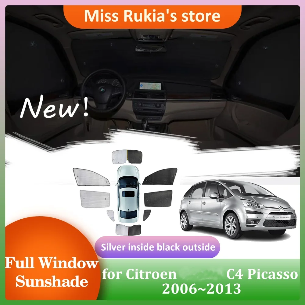 FullCoverageSunshadesforCitroenC4Picasso200620132007CarRoof