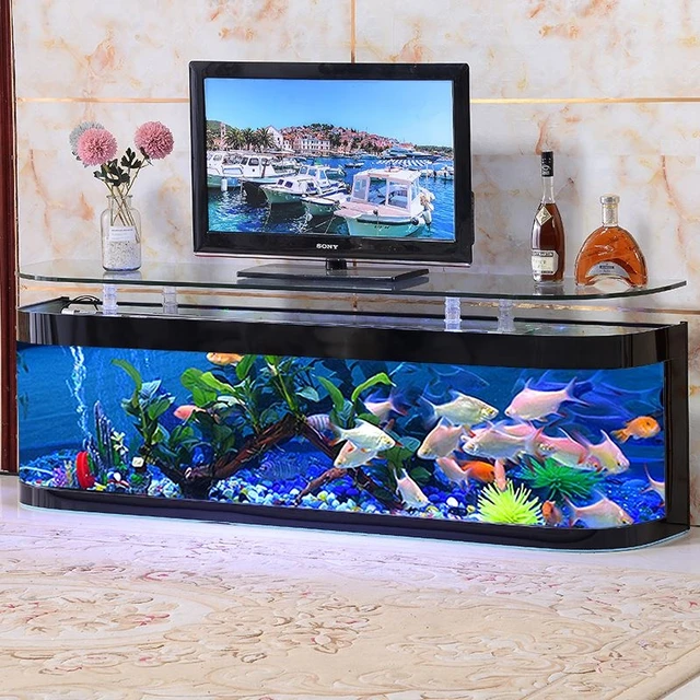 TV Cabinet Fish Globe Living Room Home Medium and Large Floor