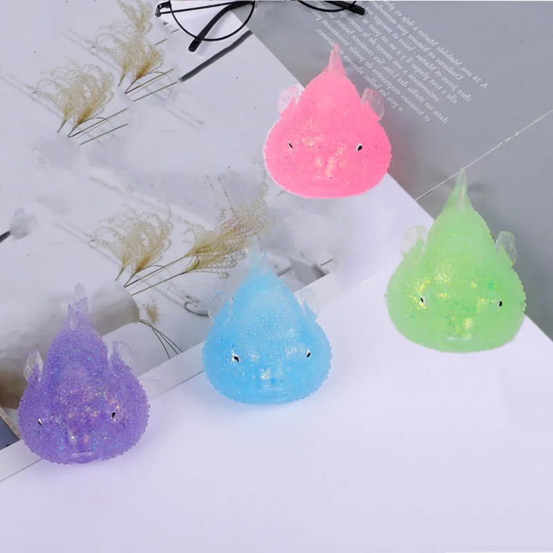 

Creative TPR Toy Vent Pinch Music Decompression Adult Vent Ball Squeeze Gold Pink Ball Fugu Adult Children's Toys