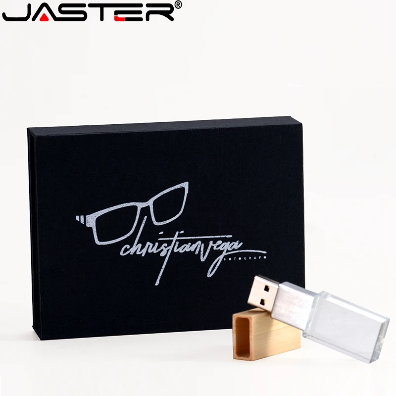 Chiavetta Usb 2.0 In Cristallo Di Legno Logo Personalizzato Pen Drive Stampa A Colori Memory Stick Capacità Reale U Disk 4G 8G 16G 32G 64Gb 128G
