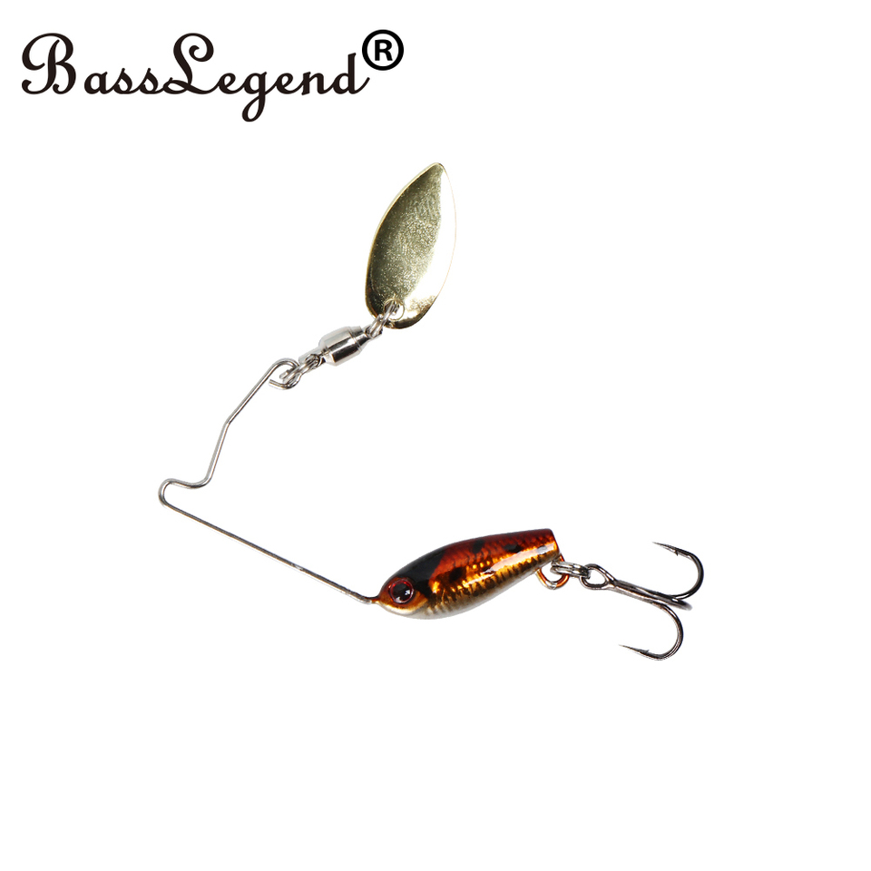 BassLegend Fishing Lure Area's Metal Blade Shad Tailspin Micro Spinnerbait Bass Pike Trout Chub Perch Jigging Spoon 3.5g 5.5g 7g