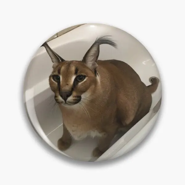 

Big Floppa In The Bathtub Meme Soft Button Pin Jewelry Decor Fashion Funny Women Creative Lover Gift Cute Collar Metal Clothes
