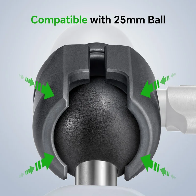 FANAUE Socket swivel arm Compatible 1 inch ball mount With M6/M8/M10/1/4" Screw/25mm Ball for Bicycle Motorcycle Camera 3