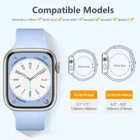 Bracelet dehors en Silicone pour Apple Watch, 44mm 45mm 40mm 41mm 42-38mm 45mm iWatch Série 8 7 6 5 4 3 SE 9 Ultra2 49mm 3
