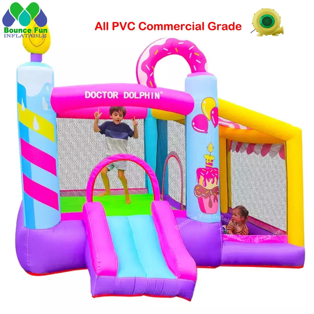 4x4m Pvc Outdoor Entertainment Colorful Inflatable Bouncy Castle With