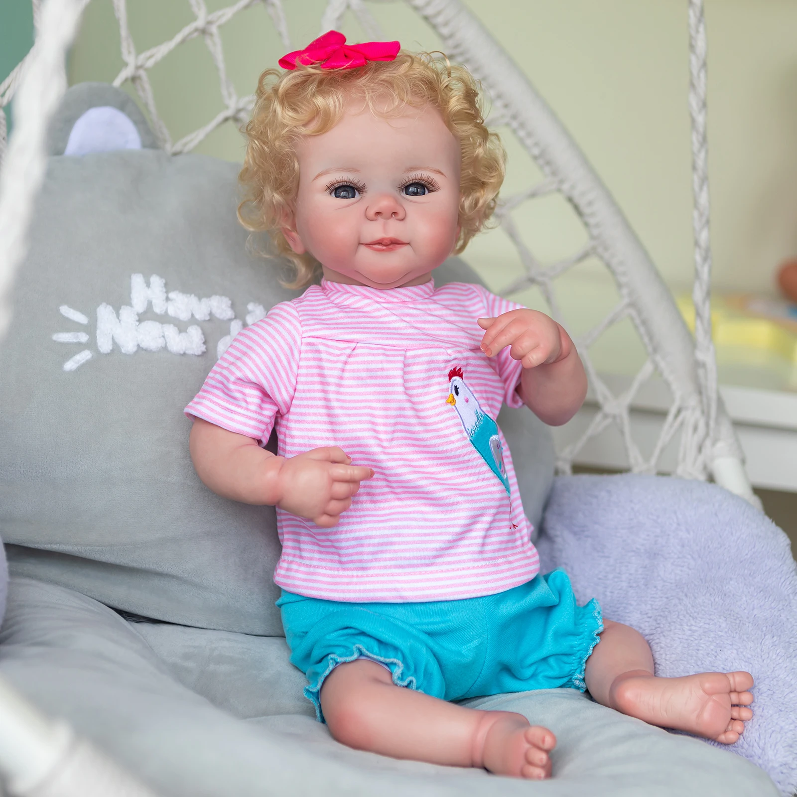 

49CM Newborn Baby Doll Lifelike Real Soft Touch High Quality Collectible Art Bebe Reborn Girl Doll Handmade Toys
