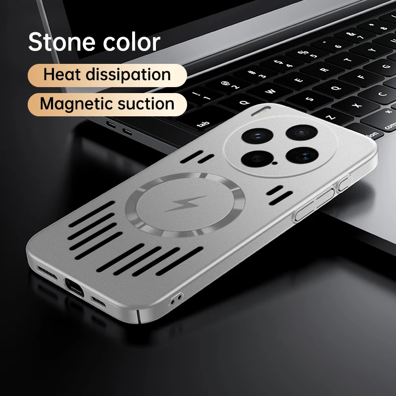 Sleek Heat-Dissipating Magnetic Phone Case with Wireless Charging Capability
