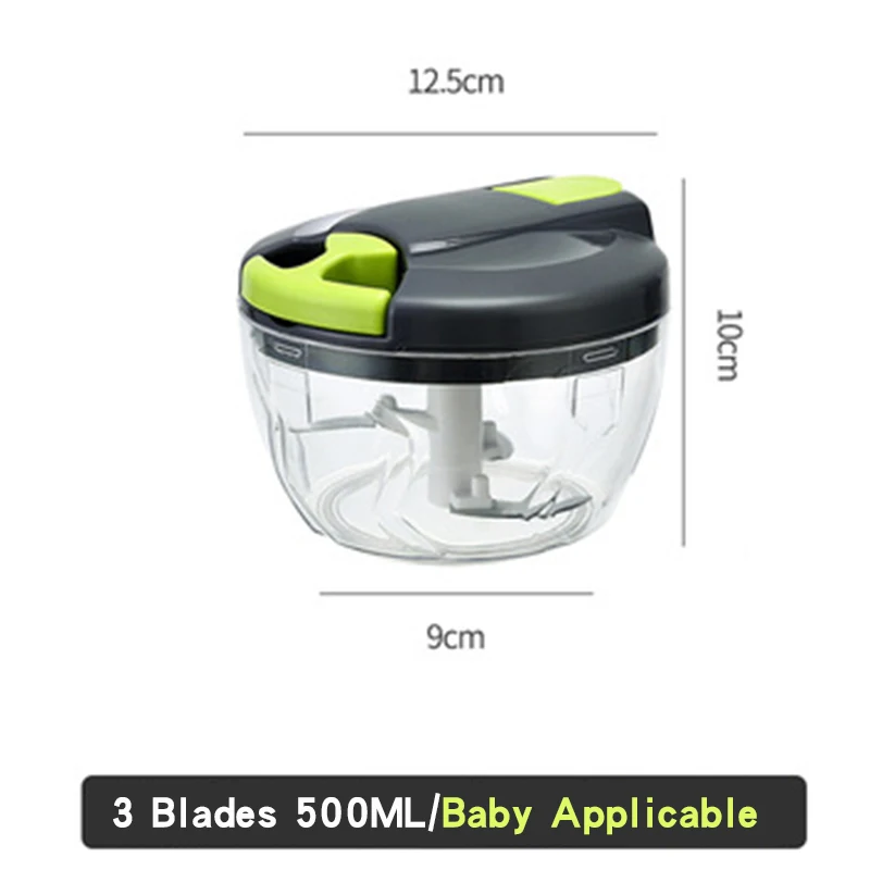 Manual Meat Grinder Hand-pulled Vegetable Cutter 500ml/900ml Kitchen Tools Hand Mixer Chop Meat Fruit Vegetable Wist Shredder meat grinder