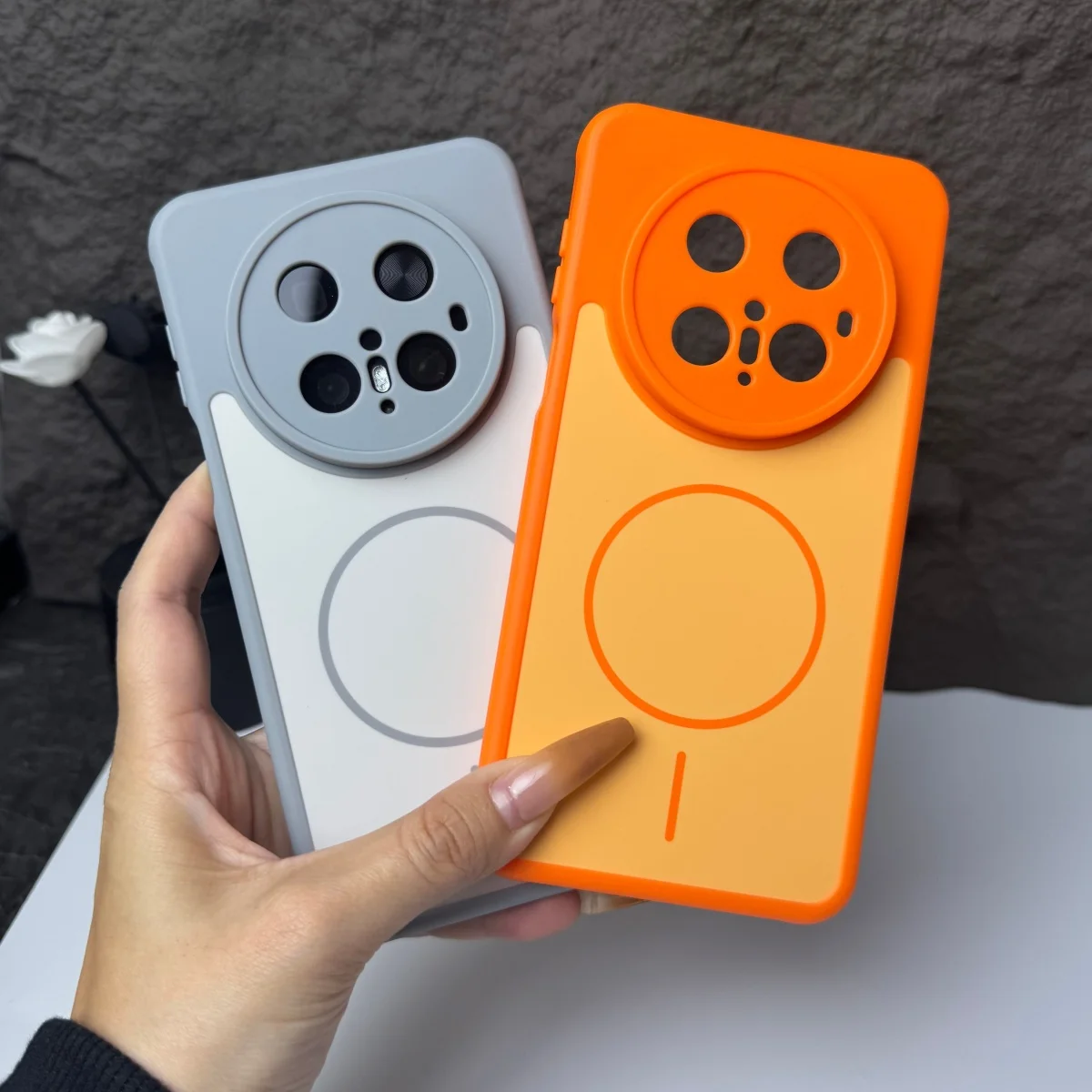 Vibrant Breathable Edge Shockproof Magnetic Phone Case - Compatible with Magsafe