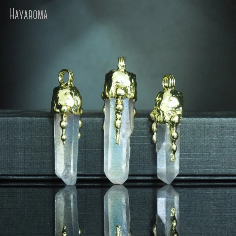 

10Pcs Wholesale Gold Color Clear Crystal Jewelry Dragon Claw Free Form Point Pendant