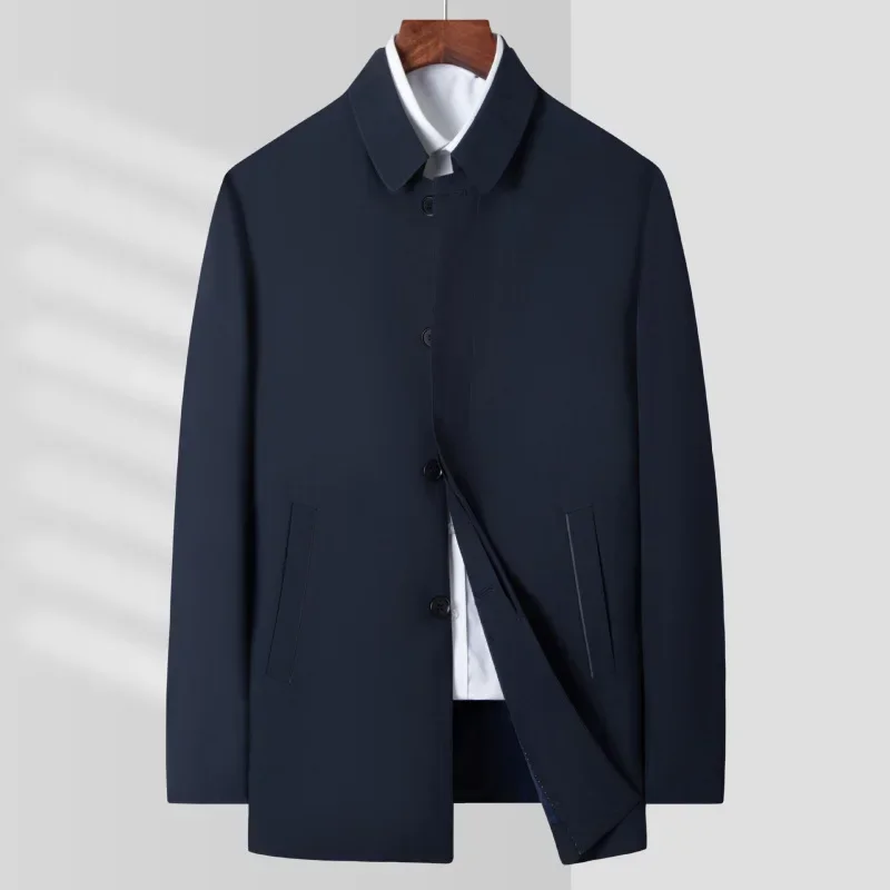 

Новинка весна-осень 2023 мужская куртка пальто для мужчин среднего возраста Повседневный стоячий воротник