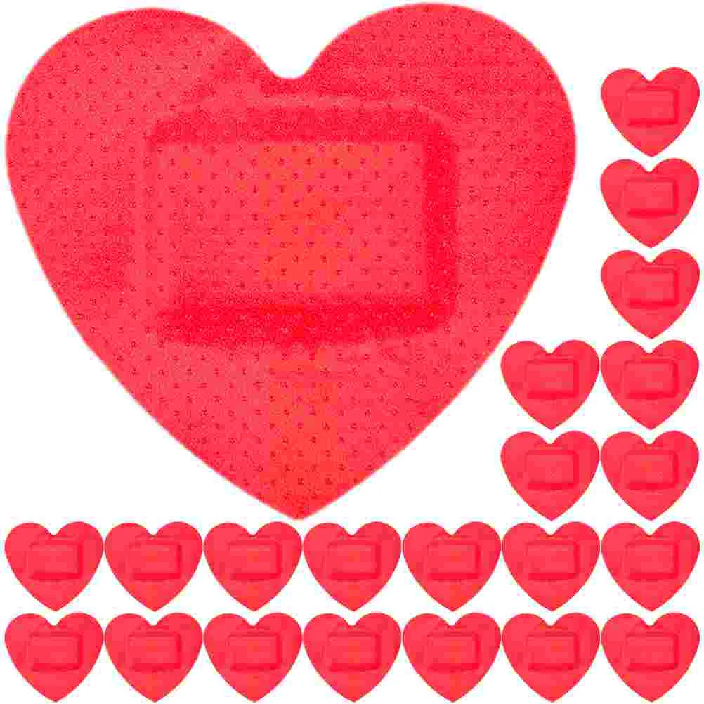 

30 Sheets Heart Wound Stickers Child for Kids Waterproof Adhesive Bandage Patches