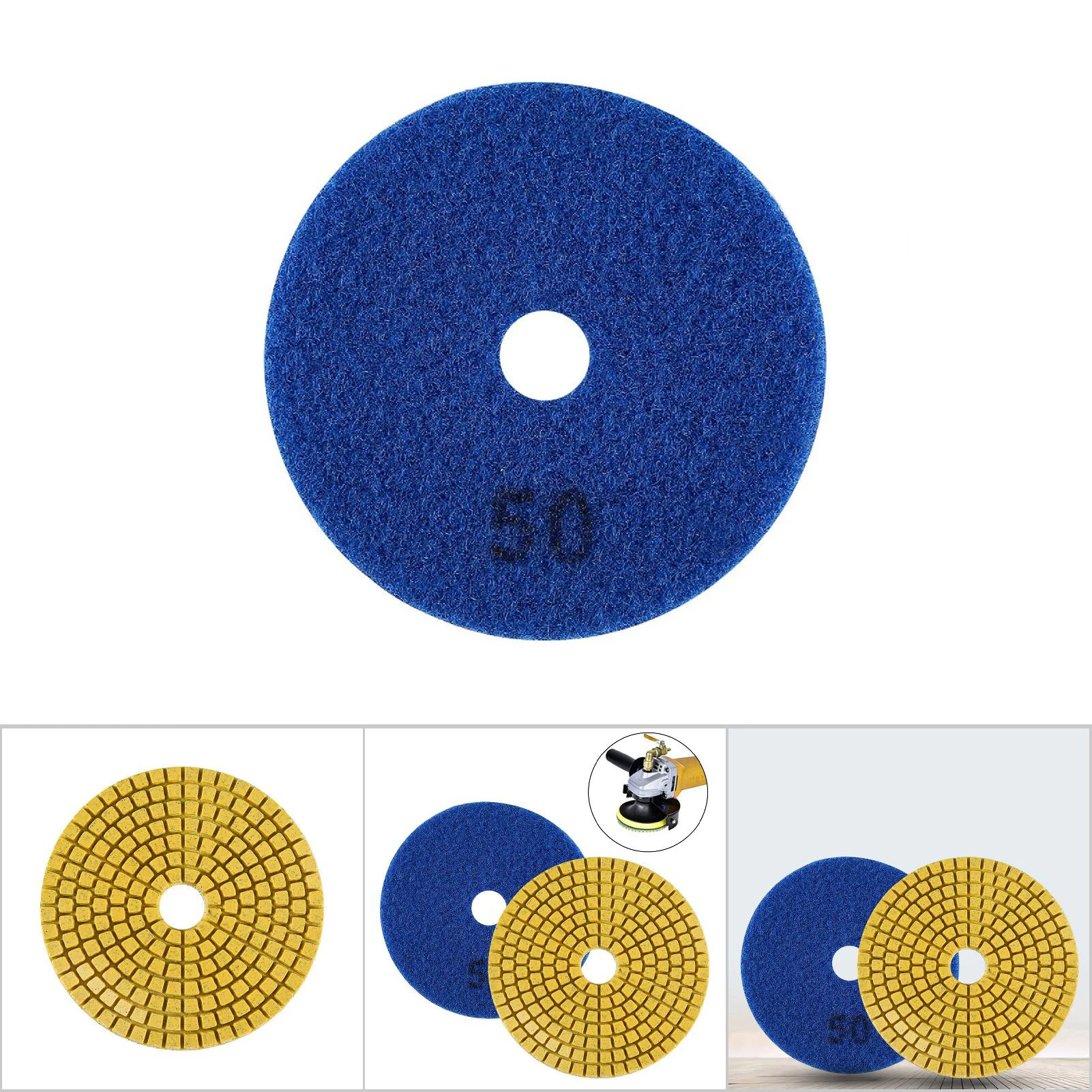 100mm 4" Wet Diamond Grinding Disc Polishing Pad For Granite Stone(Granularity 1500)