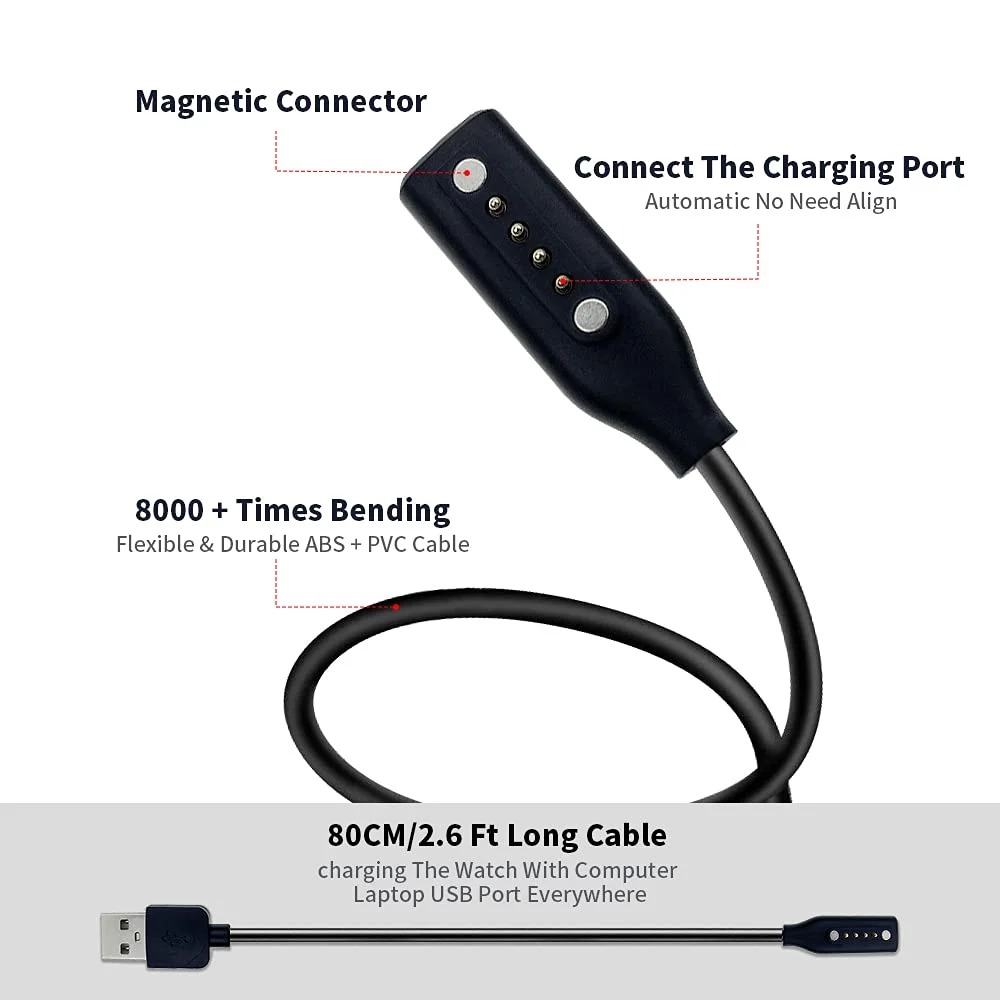 Replacement Charging Cable Magnetic Portable Adapter Charger Cord For Bose Frames Alto S M L Rondo Soprano Tenor Smart Glasses