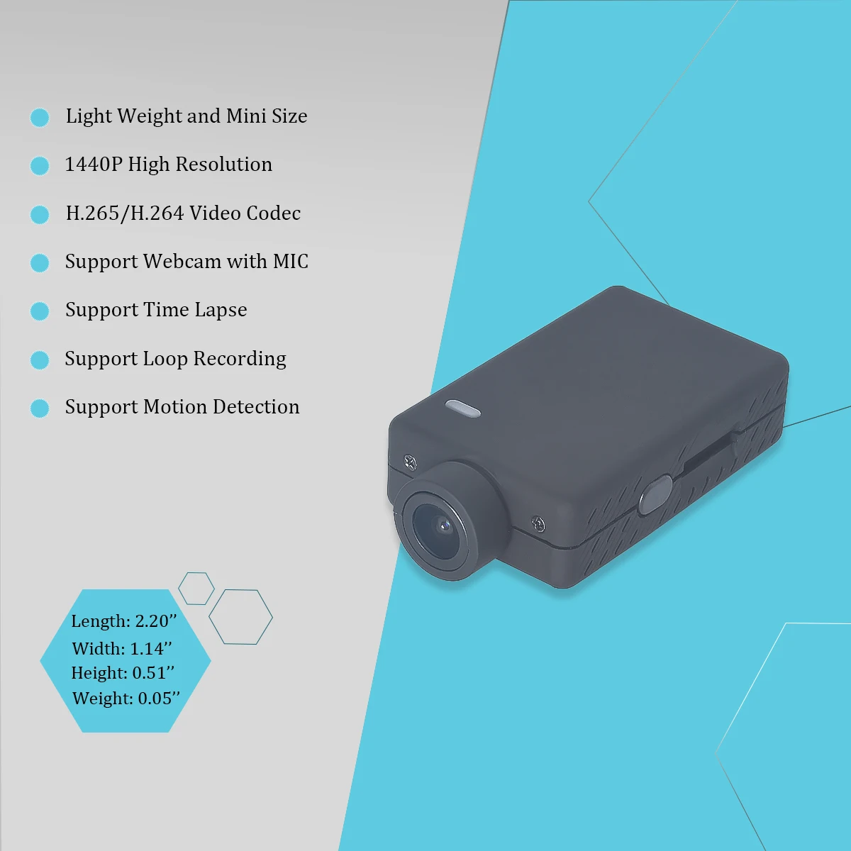 Mobius Mini 2 (MM02) Lens A/B 1440P 30fps HD Action Camera Sport DashCam Helmet Pocket Camcorder Motion Detection 23g 2