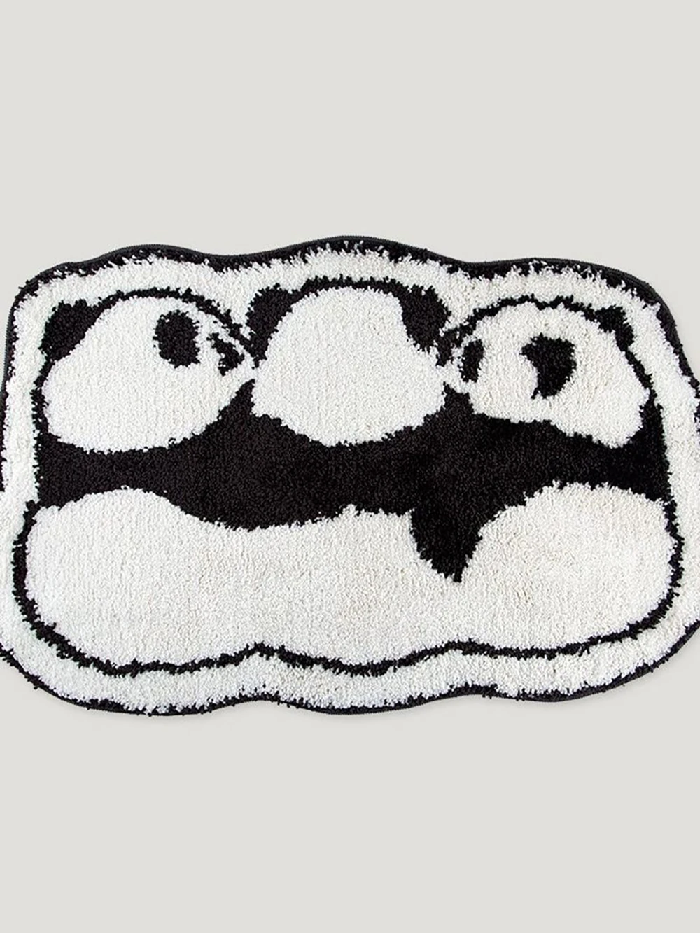 Cute and interesting panda carpet for garage, living room, kitchen, simple housewarming gift cashmere non-slip decorative carpet