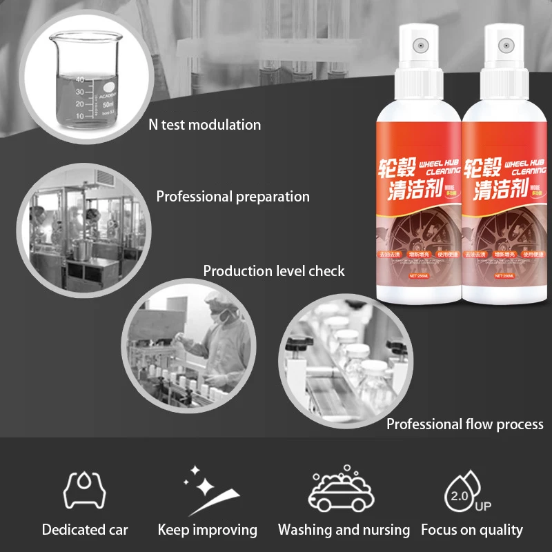 Rust Remover Spray Iron Remover Car Paint Wheel Hub Iron Dust Remover