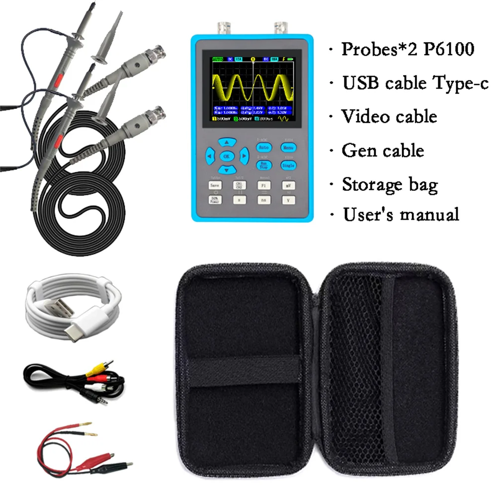 

DSO2512G Digital Oscilloscope 120M Bandwidth Dual/Single Channel10mV Vertical Sensitivity Display FFT Spectrum Analysis