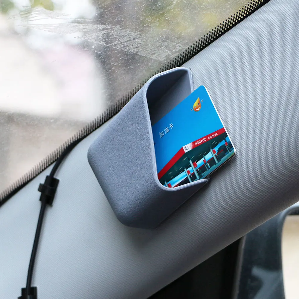 2pcs/set Car Universal Pillar Storage Box IC Card Holder Phone Cigarette Glasses Cigar Holder Container Case Organizer Acc. 2