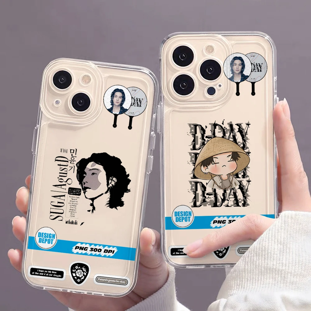 S-SUGA A-Agust D Clear Soft Phone Case Cover