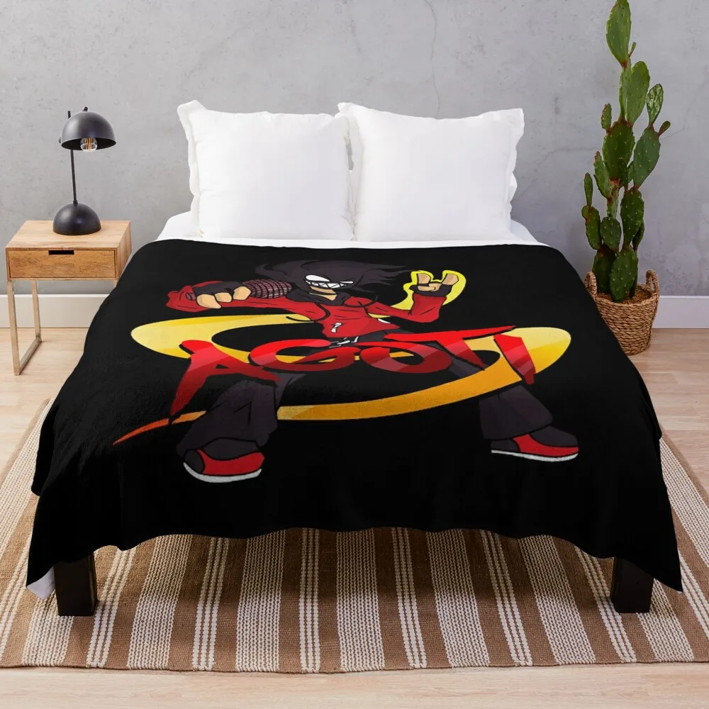 

new AGOTI fnf mod character Graffiti Throw Blanket Polar blanket Blankets For Sofas Stuffed Blankets