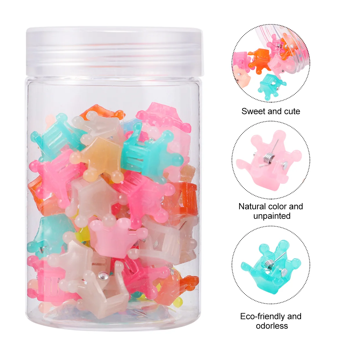 

40pcs Baby Mini Hair Claw Lovely Hairpins Hair Clips (Crown)