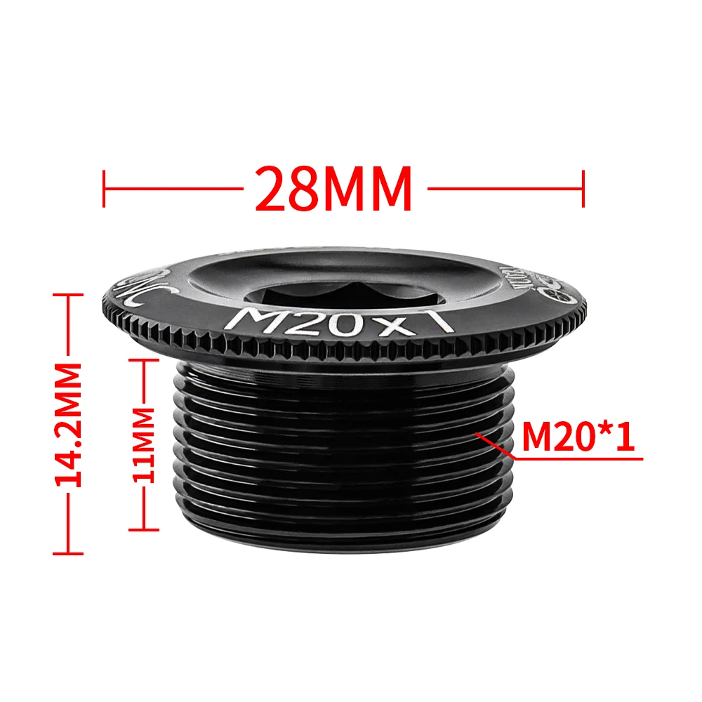 Bike Crank Cover Crank Cover Screw Cap M20 MTB Crankset Aluminum Road Bike Fitting 10 Colors