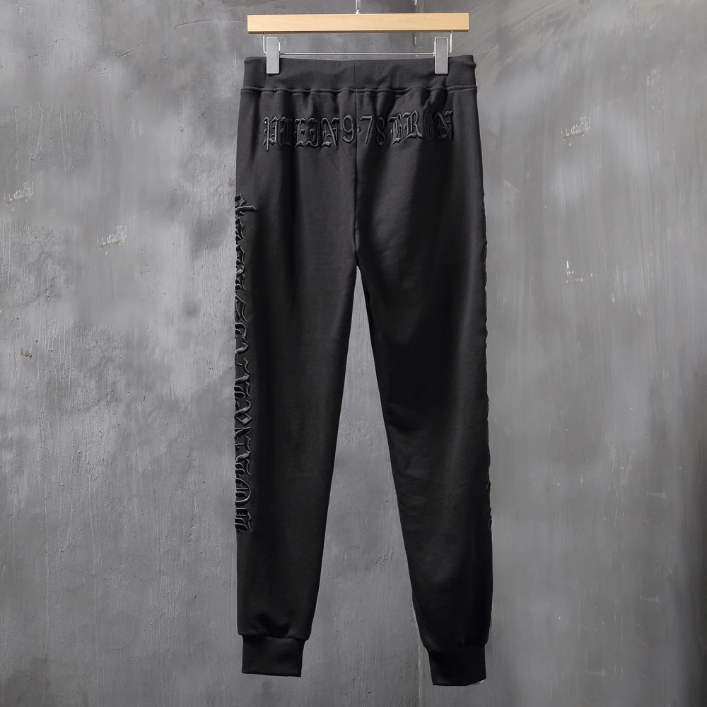 2024 top brand men's pure cotton letter embroidery 2-piece hooded sweater pants sportswear Ropa deportiva con capucha uomo plein 3