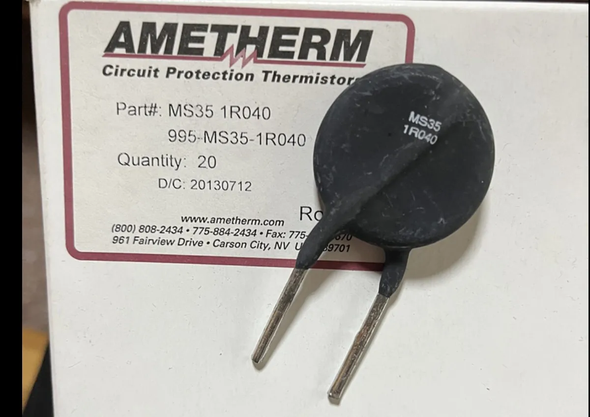 100%MS35 1R040 1R 40A High current NTC thermistor copper pin