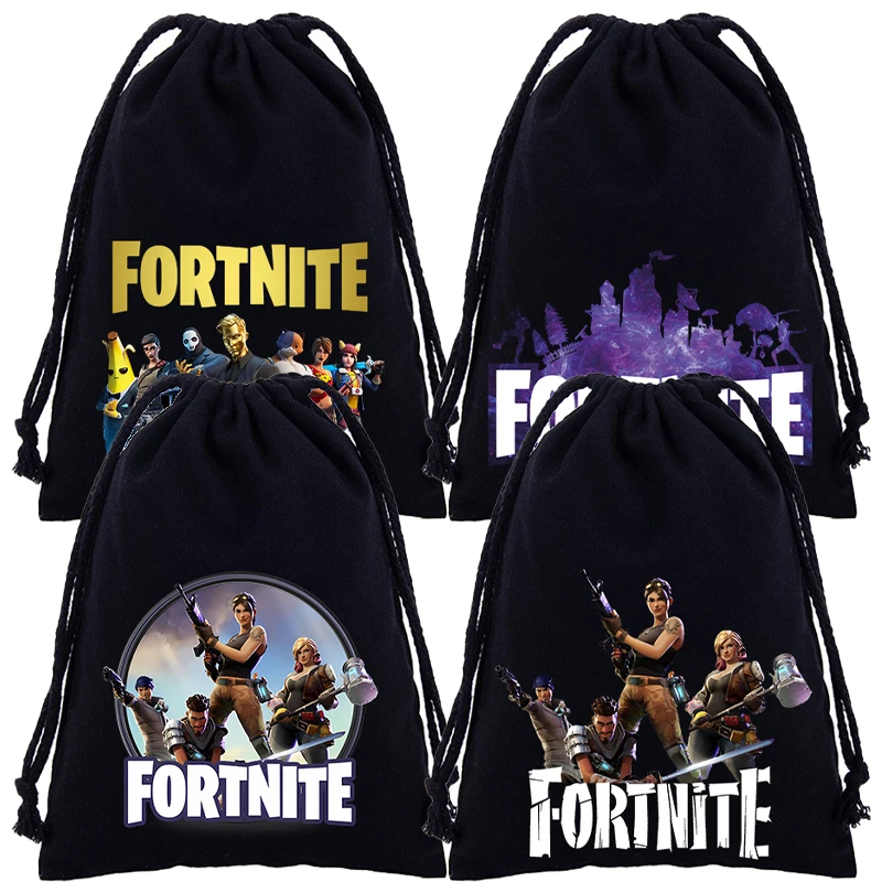 Fortnites Boys Girls Drawstring Bags Cartoon Anime Printed Large Capacity Storage Bags Tote Bag Handbag New Cute Birthday Gifts