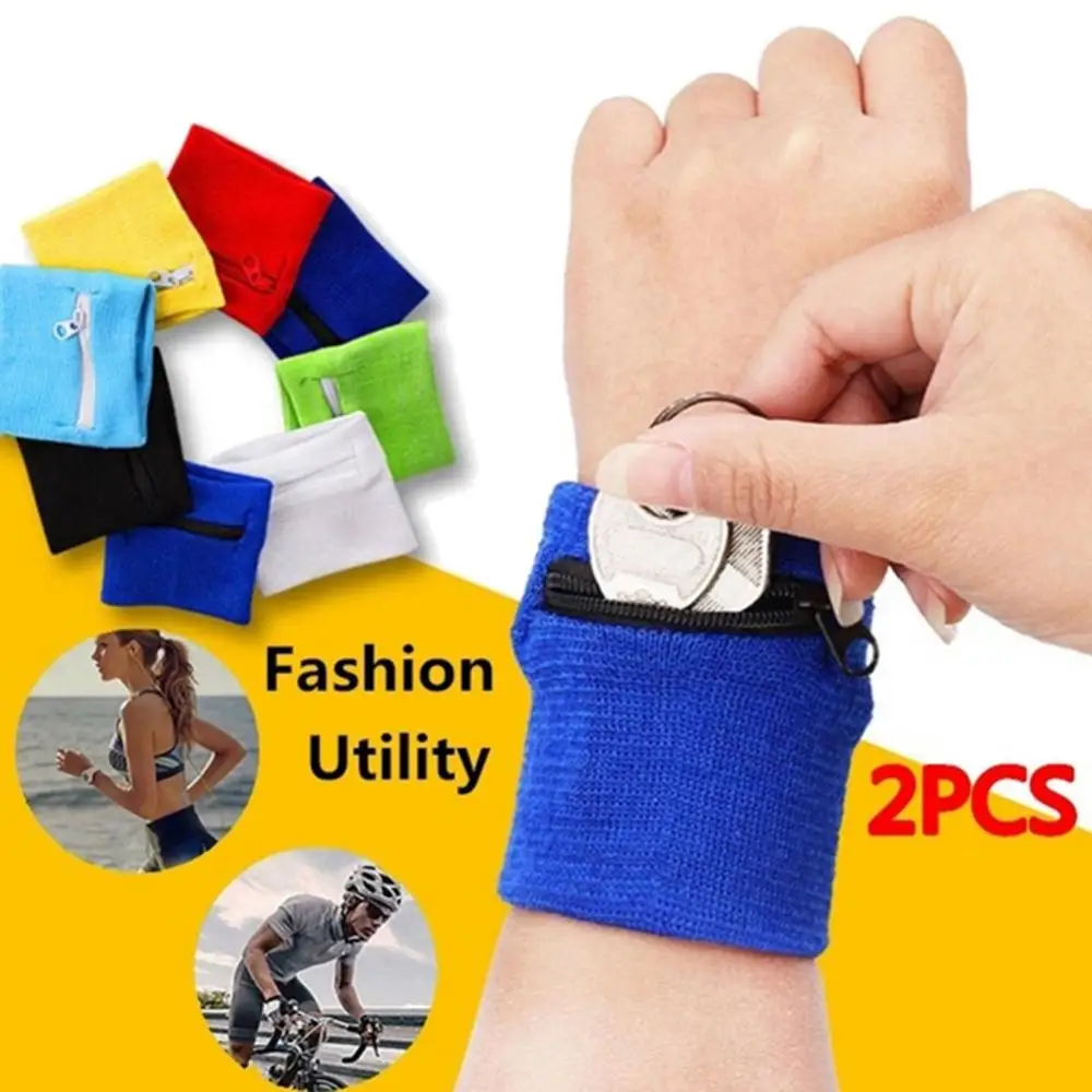 Dropshipping!! Mini Fitness Sports Zipper Wristband Coin Purse Keys Holder Cotton Wrist Bag цена и фото