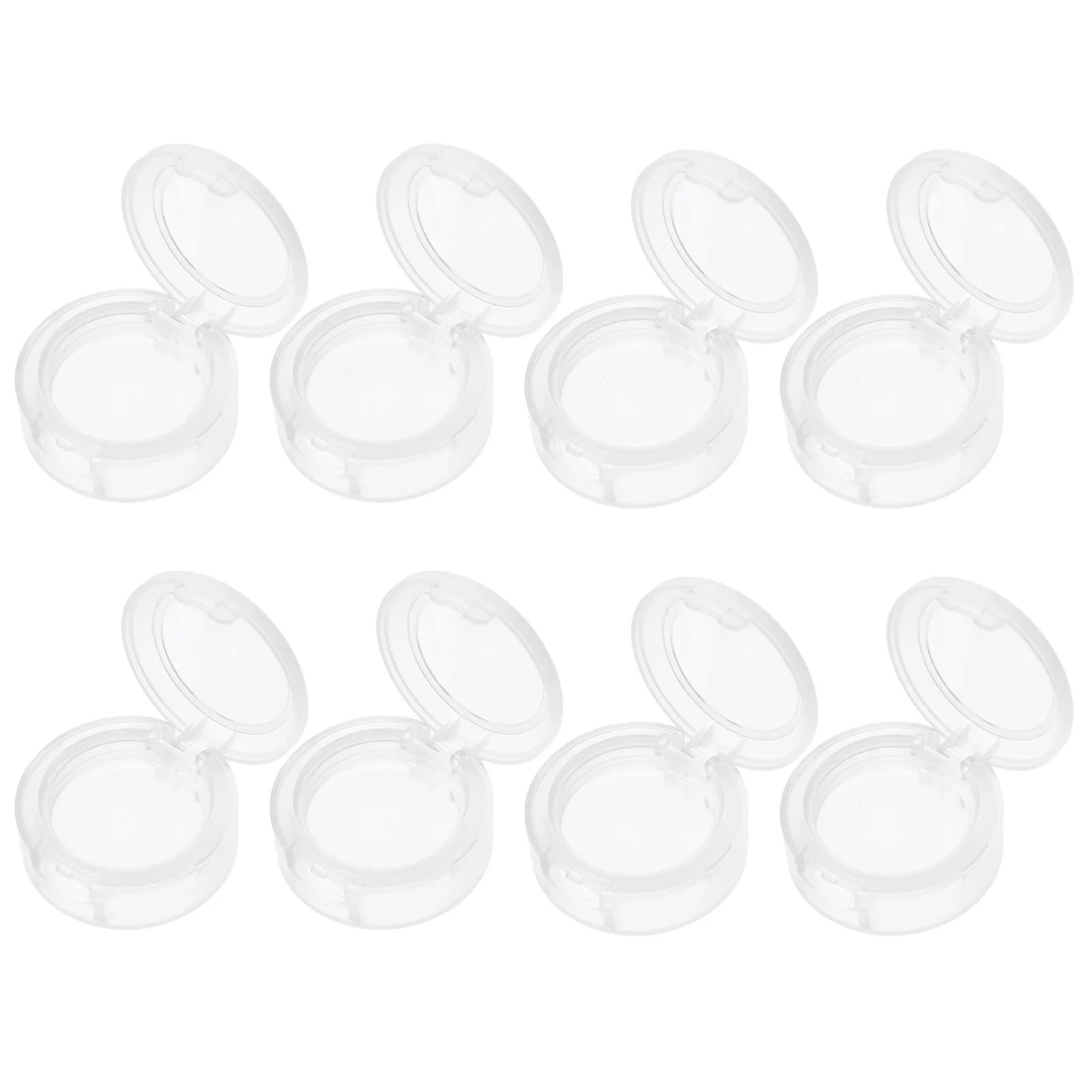 

8 Pcs Clear Plastic Tray Empty Eye Shadow Box Makeup Tool Eyeshadow Compact Case Supplies White Container Plate Travel