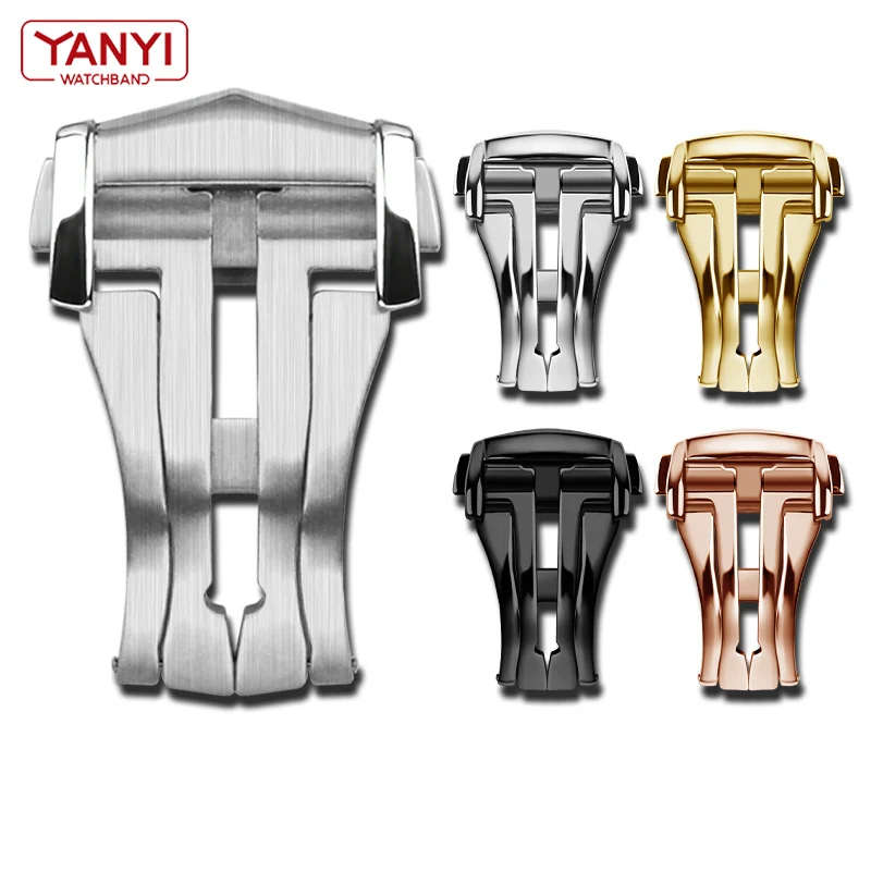 Watch Buckle Clasp Watch Buckle Stainless Steel Watch Band Buckle Fold Clasp for omega Watch Strap 18mm 20mm Leather or Rubber Watchband