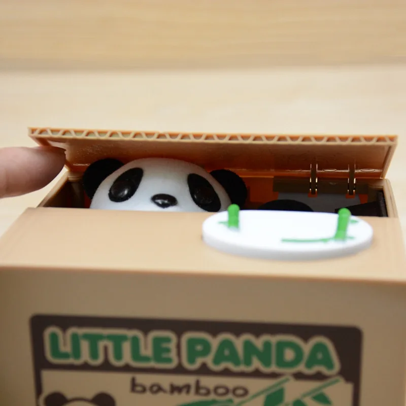 

Panda Coin Box Kids Money Bank Automated Cat Thief Money Boxes Toy Gift for Children Coin Piggy Money Saving Box Christmas Gift