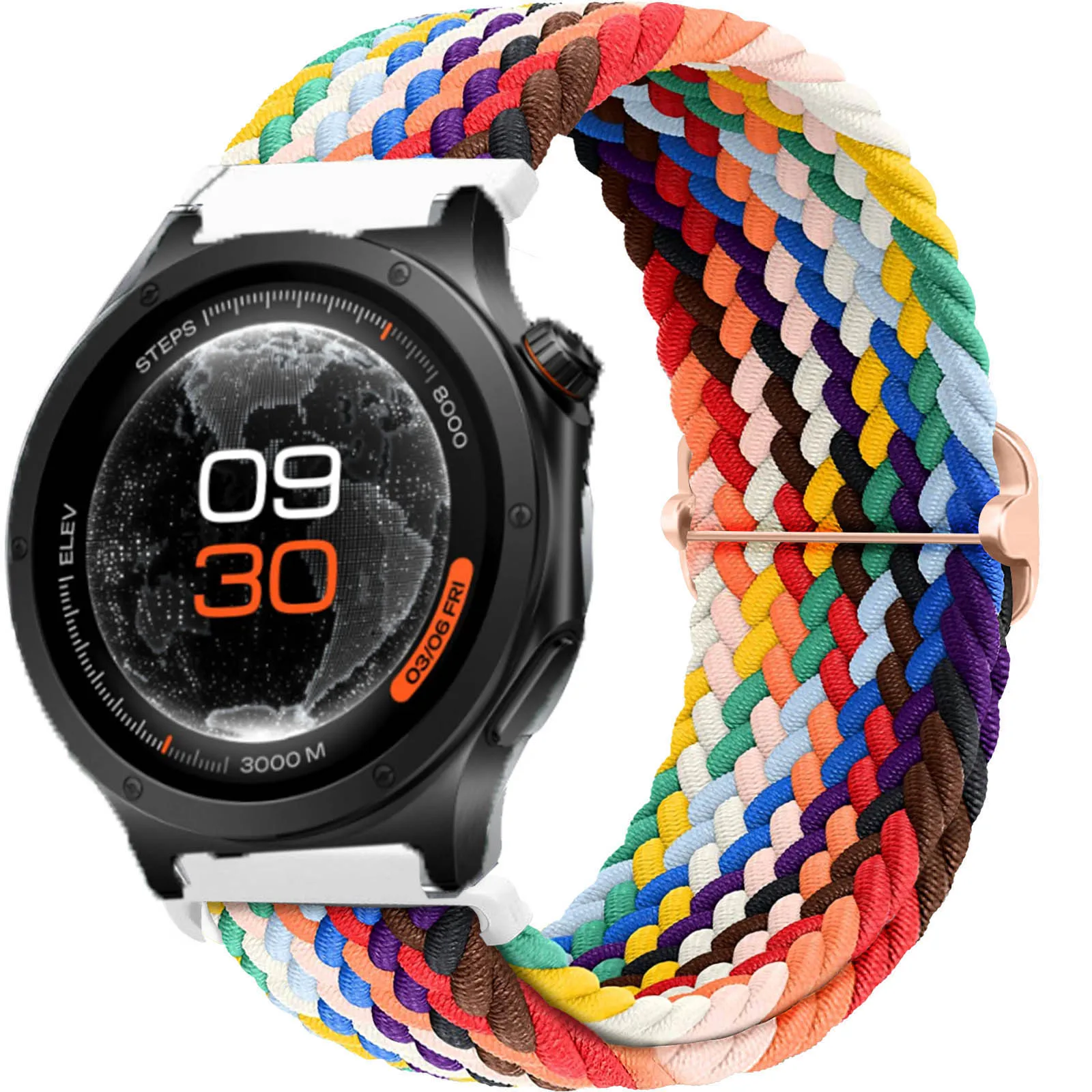 22mm Sport Nylon Braided Bracelet Smartwatch Strap Accessories