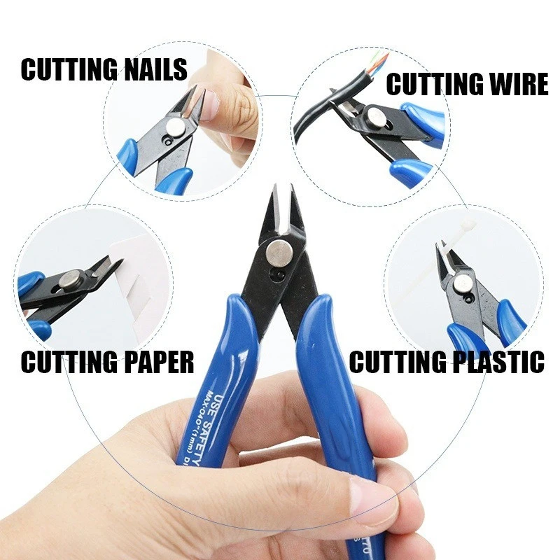 Description Picture 3 of item1Pc Diagonal Pliers Electrical Wire Cable Cutters Cutting Side Snips Flush Pliers Nipper Hand Tools Alicate Wire Stripper