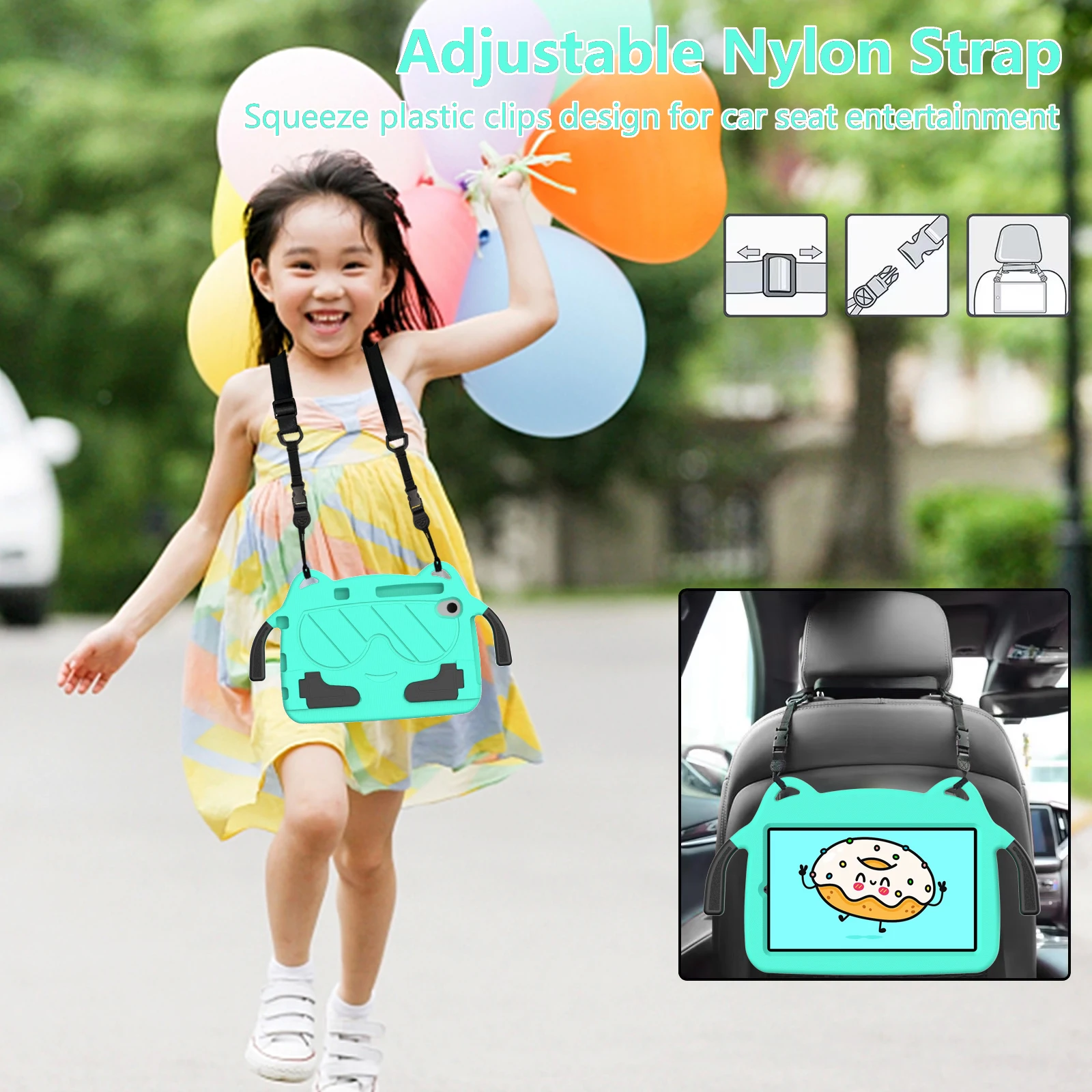 Kids Shockproof Case with Handle and Kickstand