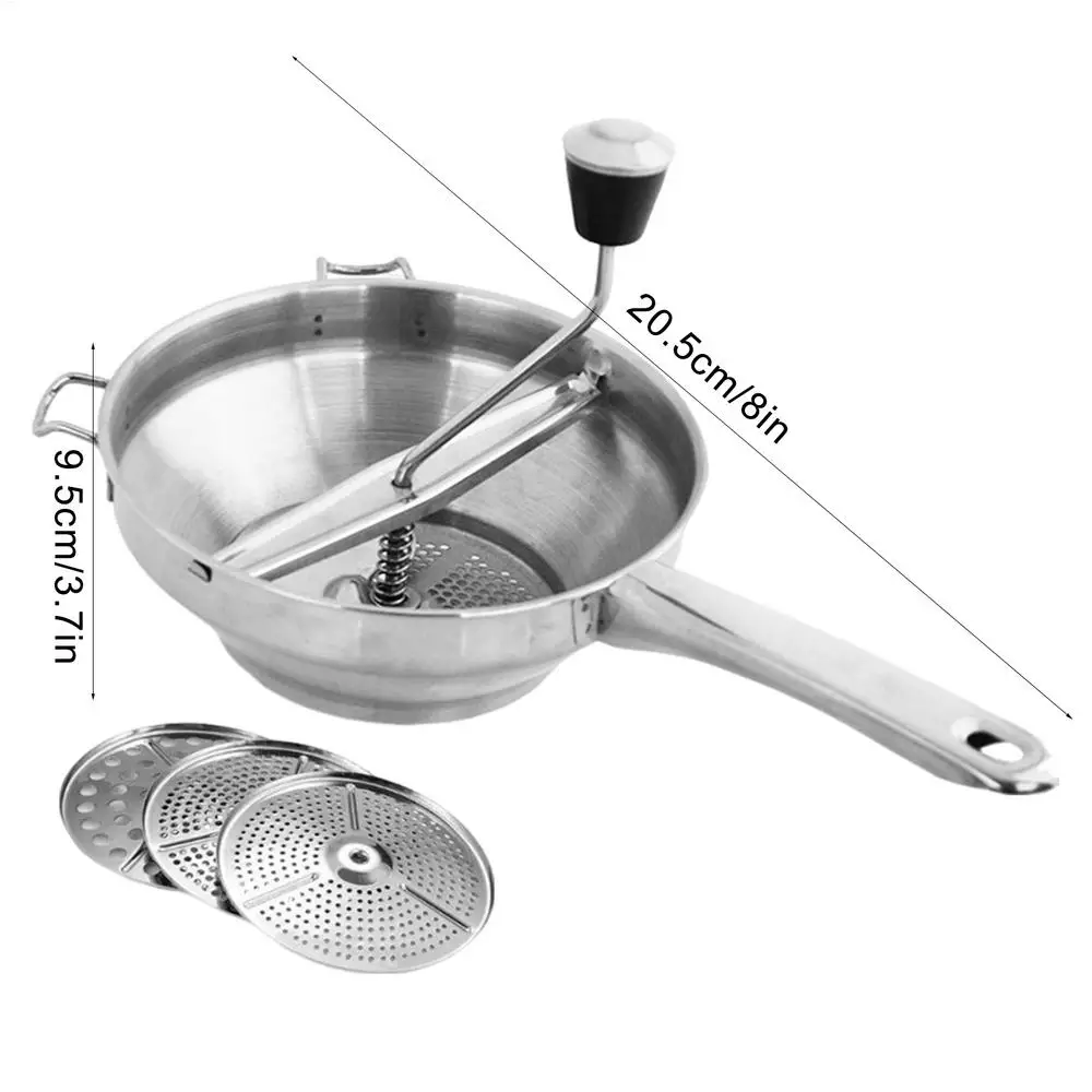Ricer For Mashed Potatoes Stainless Steel Potato Ricer Food Mill Potato Ricer Tomato Sauce Maker Machine Ergonomic Tomato